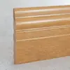 Rodapié de Madera Maciza Nórdica, Azulejo de Esquina para Rodapié, Línea de Pie de Madera Maciza Horneada en Blanco 10cm, Línea de Pie de Esquina de Madera
