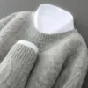 Baicai Rong Suéter de Lã Pura Novo Outono/Inverno Masculino Gola Redonda Suéter de Negócios de Alto Padrão Simples Casual Camada Base de Tricô