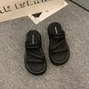 Sandalias de Plataforma de Moda para Mujer, Calzado para Exteriores, Nuevo Estilo Verano 2026, Sandalias de Color Sólido con una Sensación Suave y Acojinada