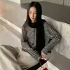 6up Outono e Inverno Lã Pura Cachecol Coreano Suéter Listrado Feminino 2025 Guangzhou Treze Linhas Novo Estilo Normcore 50356