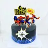 Decoración de Pastel para Hornear Dibujo Animado Araña Plug-In Casa Casa de Doble Capa Plug-In Tarjeta Escena Mesa de Postres Decoración de Fiesta
