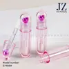 Jinze Pedido Tubo Grueso Redondo para Pincel Transparente Spray de Polvo Corazón Morado Pintado con Spray Tubo para Brillo de Labios Tubo Vacío de Plástico Material de Empaque