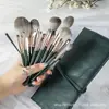 Cangzhou Conjunto de Pincéis de Maquiagem 14 Peças Nuvem Verde, Ferramentas de Beleza com Cerdas Macias, Pincel para Pó Solto, Pincel para Blush, Pincel para Pó Solto no Atacado em Estoque