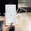 Adequado para Samsung S24Ultra Capa Magnética para Celular 23 Transparente S25Edge Acrílico A57 Capa Protetora Interna Anti-Queda