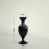 Vaso Preto de Vidro Vintage Estilo Francês Recipiente Hidropônico para Flores para Arranjo de Flores na Sala de Estar Decoração de Mesa para Casa