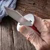 Cuchillo para ostras de acero inoxidable al por mayor para fabricantes con mango de madera, cuchillo para abrir conchas para exteriores, cuchillo para mariscos de vieira, herramienta para abrir conchas