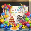Decoración de Celebración de los 100 Días del Bebé Luna Llena Escena de Cumpleaños Dopamina Montaje Globos Pared de Fondo Ceremonial Tablero Kt