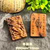 Talla en madera de azufaifo rayo natural de Zhong Kui, un sabio celestial, accesorio DIY para collares, colgantes, dijes para bolsos y artículos decorativos