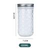 Botella de caviar con tapa dividida vidrio botella de miel mermelada venta al por mayor transparente sellado almacenamiento doméstico botella enlatada