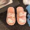 Lindas Zapatillas de Felpa de Gato de Dibujos Animados Cálidas para Interiores Antideslizantes Peludas para Mujer Otoño e Invierno Zapatillas de Algodón para Interiores para Mujer