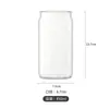 Vaso para refresco, vidrio de borosilicato alto, transparente, permite ver el contenido, apto para bebidas frías, de paredes rectas, alto, con popote, personalizable con un logo basado en tu diseño