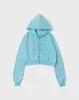 Sudadera con Capucha Perforada Estilo Y2K Europeo Unisex Doble Cara Chaqueta Holgada Tendencia Callejera Top de Manga Larga
