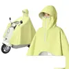 Impermeable para Vehículo Eléctrico Modelo Nuevo, Poncho de Lluvia Largo Engrosado para una Persona para Hombres y Mujeres, Adecuado para Conducir Motocicleta, Cobertura de Cuerpo Completo