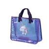 Bolsa de Mão Transparente a Laser de PVC Borda Costurada Personalizada Bolsa de Compras para Cosméticos Bolsa Personalizada de Gelatina para Embalagem de Presente