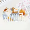Peine de acetato lindo transfronterizo, peine de pelo portátil con forma de gato dulce para el cuidado diario del cabello, peine de dientes para mujeres