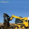 Cargadora Compacta de Orugas Puede Equiparse con Varios Implementos, Cargadora para Limpieza de Carreteras y Preparación de Tierras Agrícolas Skid Steer