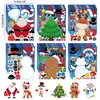 Pegatinas de Papel de Dibujos Animados Navideños DIY de Expresión de Venta Caliente Transfronteriza Pegatinas Selladoras para Decoración de Muñeco de Nieve Árbol de Navidad