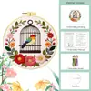 Kit de Bordado para Pájaros Pequeños en una Jaula, Estilo Nórdico, Decoración para Sala de Estar, Arte de Pared Hecho a Mano DIY, Venta al por Mayor desde el Fabricante