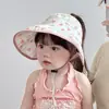 Sombrero de Sol para Niños, Estilo Verano Delgado, Ala Ancha, Sombrero de Copa Abierta, Niña Pequeña, Bebé Niña, Sombrero de Sol Anti-UV