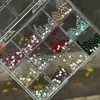 Baoshi Osha Cristal Imitación K9 Super Flash Fondo Plano Color Redondo Diamante para Arte de Uñas Mixto Pegatina Diamante Joyería