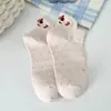 Calcetines de Cachorro de Dibujos Animados de Puntos para Mujer, Calcetines Cortos, Estilo Delgado de Verano con Talón Reforzado, Lindos Calcetines Cortos de Dibujos Animados, Calcetines de Algodón
