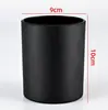 Vaso de vela de aromaterapia de vidrio DIY taza de vela casera esmerilada con tapa portavelas creativo vaso de vidrio taza vacía adornos