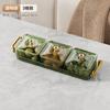 Plato de frutas para el hogar, mesa de centro con compartimento para sala de estar con bandeja, caja de dulces, plato para aperitivos KTV de hotel con tapa de diamante