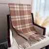 Xale Lenço de Imitação de Caxemira Doce Estilo Coreano Outono e Inverno Xadrez Unissex Quente Moda Para Comutar Lenço com Franjas