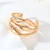 Pulsera para Mujer de Versión Ancha con Múltiples Capas Huecas, Diseño Simple y Versátil, Pulsera Exagerada Personalizada, Joyería Transfronteriza Europea y Americana