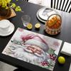 Amazon Novos Jogo Americano de Natal Transfronteiriço Série Rosa Papai Noel Árvore de Natal Decoração de Casa Restaurante