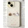 Três Gatinhos Adequados para Capa de Celular Iphone15/14/13 12Promax Transparente 16 Feminino XS Apple 11