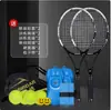 Raqueta de tenis transfronteriza de fibra de carbono de una sola pieza para un jugador con entrenador de tenis de rebote de cuerda set de raqueta ultraligera