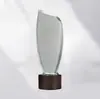 Troféu de Cristal Criativo Feito Sob Medida Decoração de Prêmio de Reunião Anual Estilo Nórdico Placa de Vidro Presente Empresarial Prêmio Gravado