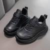 Zapatillas Casuales Negras de Moda con Correas de Velcro para Mujer, Zapatillas Infantiles de Primavera y Otoño, Nuevas Zapatillas 'Papá' 2026 para Niños