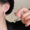 Pendientes de mariposa de estilo coreano con aguja plateada, nicho de alta gama, perla de imitación, pendientes sencillos de diamantes completos, pendientes de borla largos.