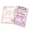 Nuevo Bloc de Notas Adhesivas Estilo Portapapeles de Dibujos Animados My Melody con Páginas de Colores, Cuaderno de Notas Portátil para Notas y Mensajes