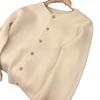 Otoño e Invierno nuevo cárdigan de cachemira de cuello redondo para mujer abrigo suelto de punto 100% lana pura suéter estilo occidental top estilo coreano