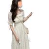 Con Camisa Interior # Cuello Cuadrado Floral Verano 2025 Nuevo Estilo Suave Largo Medio Adelgazante para la Cintura Vestido para la Hora del Té