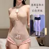 Aishangyou Lencería Erótica Nuevo Estilo Chino Espalda Descubierta Borla Cuello Halter Sin Entrepierna Vestido de Malla