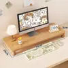 Organizador de escritorio, soporte para computadora de escritorio, elevador de monitor, base para pantalla de visualización, soporte de escritorio