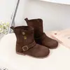 Botas Plegables Apilables Estilo Retro Maillard 2026 Otoño Nuevas Botas de Cuero de una Sola Capa Estilo Coreano para Niñas Botas de Media Caña Estilo Martin