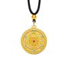 Colgante Disco Wufu Joyería de Latón Chapado en Oro para Mujeres Colgante Disco Wufu Color Duradero para Hombres y Mujeres Collar