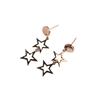 Nueva moda personalidad aretes estrella de cinco puntas oro rosa versión coreana de aretes al por mayor temperamento largo no se desvanece