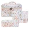 Bolsa Cosmética Portátil Grande Capacidade Floral Pequeno Armazenamento Algodão Acolchoado Portátil Flores Fofas Ins Viagem Estudantes