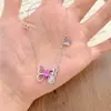 Nuevo Collar Exquisito de Corazón y Mariposa Xiaohongshu para Mujer Sueño de Verano Estilo Femenino Mariposa Diseño de Nicho Cadena para Clavícula
