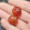 Cuentas de calabaza de ágata roja helada Cuentas sueltas de jade Calcedonia roja melón de la bendición luantong pulsera collar accesorios de joyería cuentas