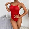Amarelo limão isca novo comércio exterior Europeu e Americano sexy lingerie alta elasticidade listrado costas nuas sexy transparente tentação macacão multicolor