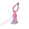Llavero Cordón de Nudo de Diamante con Borla Corta Bo Ting Accesorios Semi-Terminados para DIY Colgante de Borla Pequeña Joyería