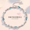 Pulsera de plata esterlina 925 femenina estilo coreano cristal simple personalidad Mori novias estudiante regalo día de San Valentín para novia