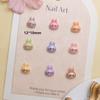 Nuevos Accesorios de Arte para Uñas de Dibujos Animados Labubu Dulces, Geniales y Lindos Accesorios de Resina DIY Accesorios de Uñas Portátiles para Niños Venta al por Mayor